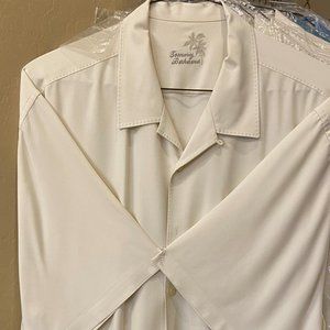 Tommy Bahama Camp Shirt Cream color 2XLT